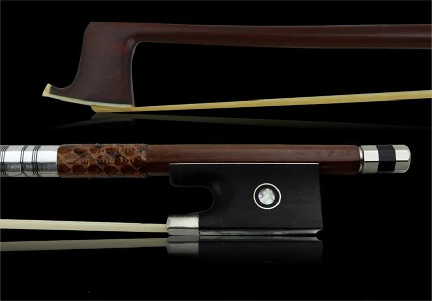1 Stück Violinbogen, Größe 1/2, 1/4, 1/8, 3/4, 4/4, aus rotem Sandelholz, mit Pferdehaar, Zubehör. – Detail 2