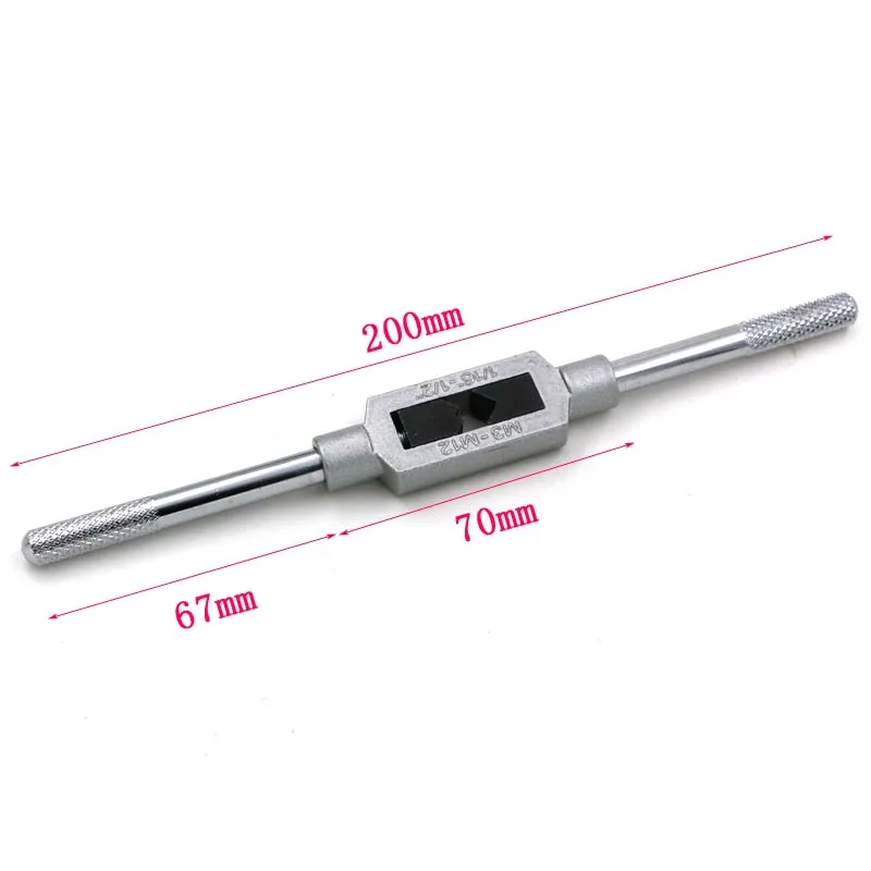Juego de grifos de enchufe métrico de rosca de tornillo de mano 3F, M3, M4, M5, M6, M8 con llave de grifo ajustable, 1/16-1/2 ", nuevo, 6 piezas