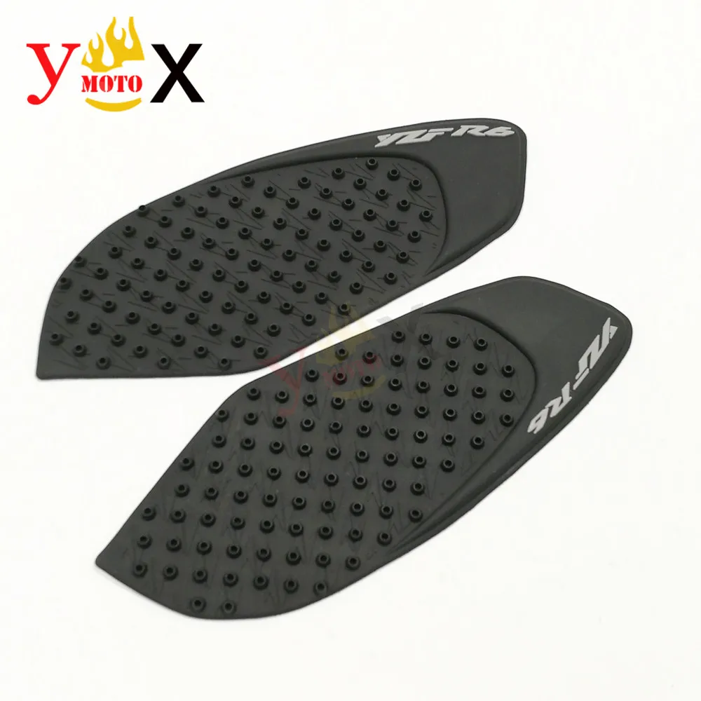 For Yamaha YZF-R6 R6 2008-2015 09 10 11 12 13 14 Motorcycle Fuel Gas Stickers Knee Grips Rubber Tank Side Decals Traction Pad