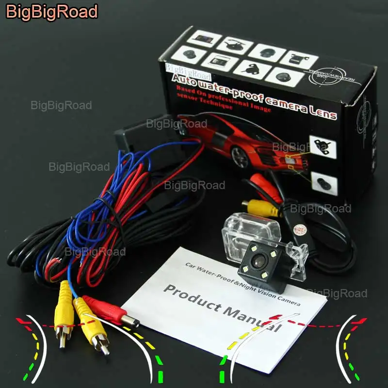 

BigBigRoad Car Intelligent Dynamic Track Rear View Camera Night Vision For ford edge 2015-2017 Fusion Mondeo Kuga Escape