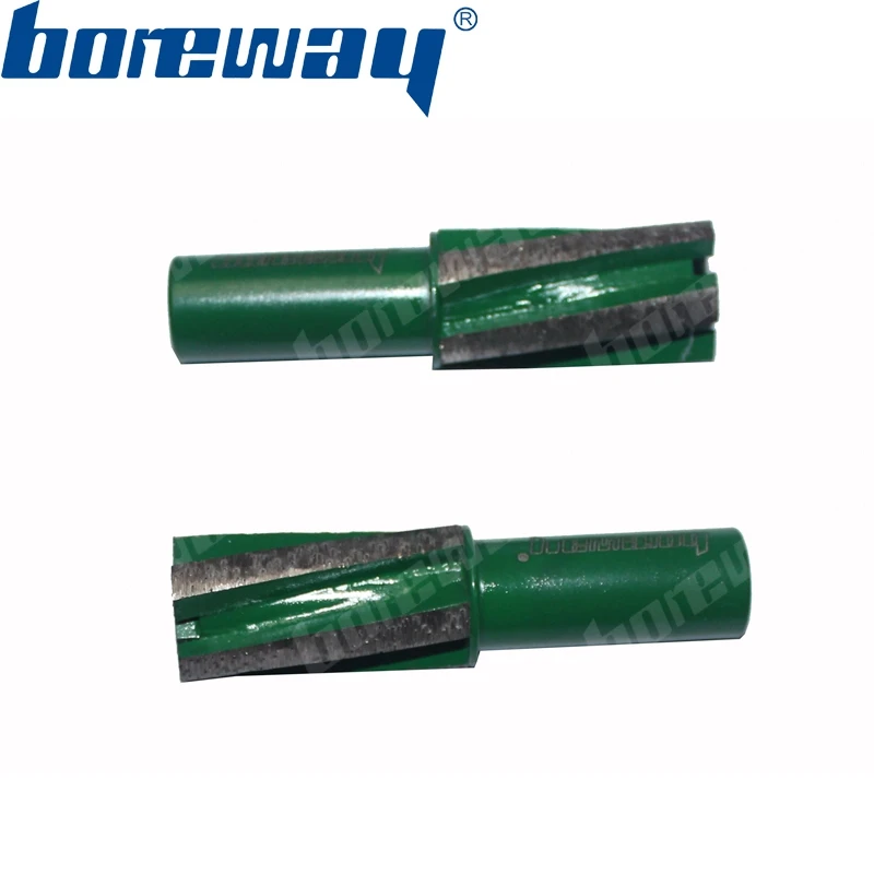 

Boreway D20*40T*15.7B Segment Diamond Finger Bit With Strengthened Bottom For Side Grinding Flat For Granite Marble Stone Slab