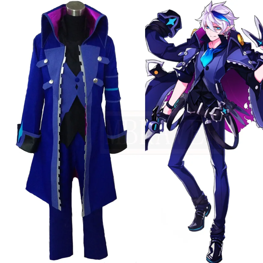 

ELSWORD Dreadlord Lu Ciel Cosplay Costume Full Set Custom Made Free Shipping