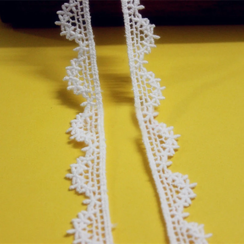 

20 yard 1.7cm 0.66" wide ivory cotton lace trim ribbon 1142673L4K833