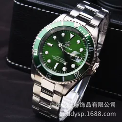 2016 Luxury Brand Wrist Watch Hk Crown Fashion Men Rotatable Bezel GMT Sapphire Glass Date Stainless Steel Dress Quartz Watches