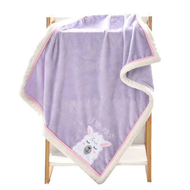 Siyubebe Baby Blanket Infant Bebe Thicken Flannel Swaddle Envelope Stroller Cartoon Blanket Newborn Baby Bedding Blankets 75*100