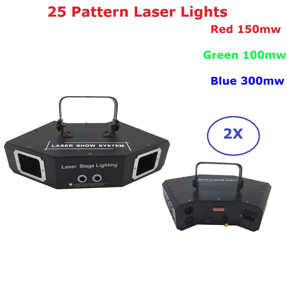 

2 Units 550MW RGB 3IN1 Laser Stage Lighting Scanner DJ Show Light Effect Projector illumination Fantastic Disco Beam Laser Shows