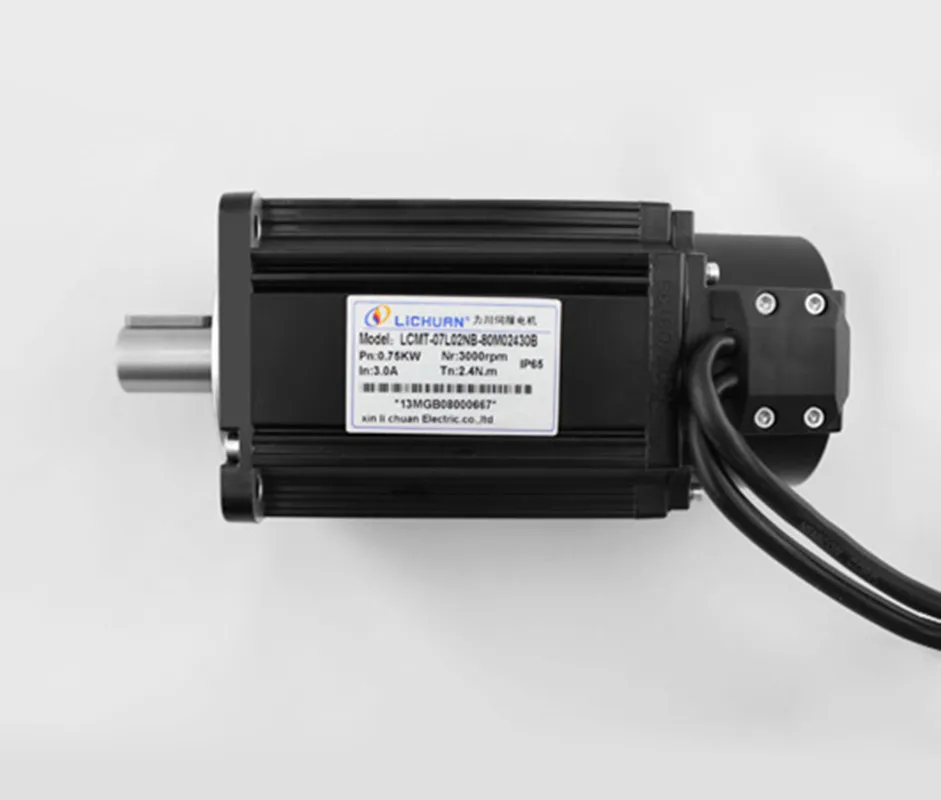 single phase 220V 750W 0.75KW 2.4N.m 3000rpm 80mm AC servo motor drive kit 2500ppr with 3m cable