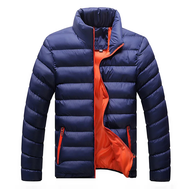 Winterjas Heren 2024 Mode Kraag Jas Heren Effen Dikke Jas En Jas Man Winter Parka \'S Gewatteerde Bovenkleding Kleding