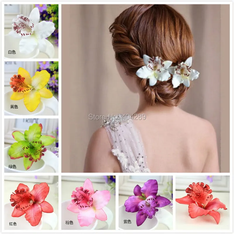 

Artificial Cosmos Flower Hair Clips Brooch Bridal Wedding Party Woman Flower Hair Fascinator