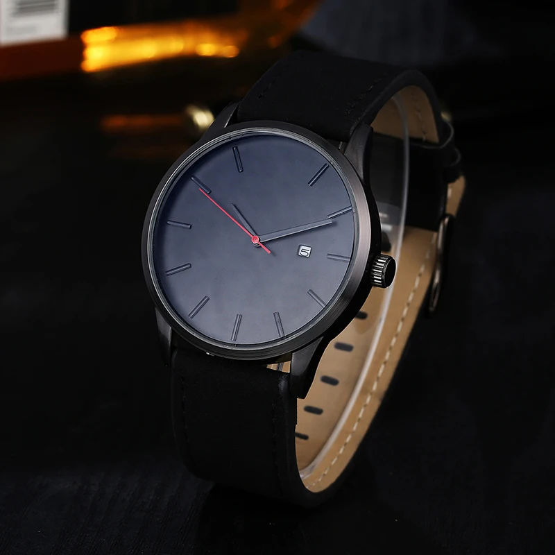 Simple Minimalist Watch Fashion Quartz Auto Date Men Watches Men Sports Watches No Logo Watch Relogio Masculino montres homme