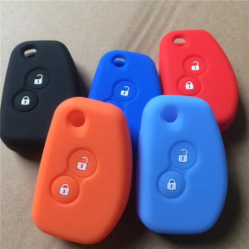 silicone rubber car key cover case set shell for renault Kangoo DACIA Scenic Megane Sandero Captur Twingo Modus remote key cover