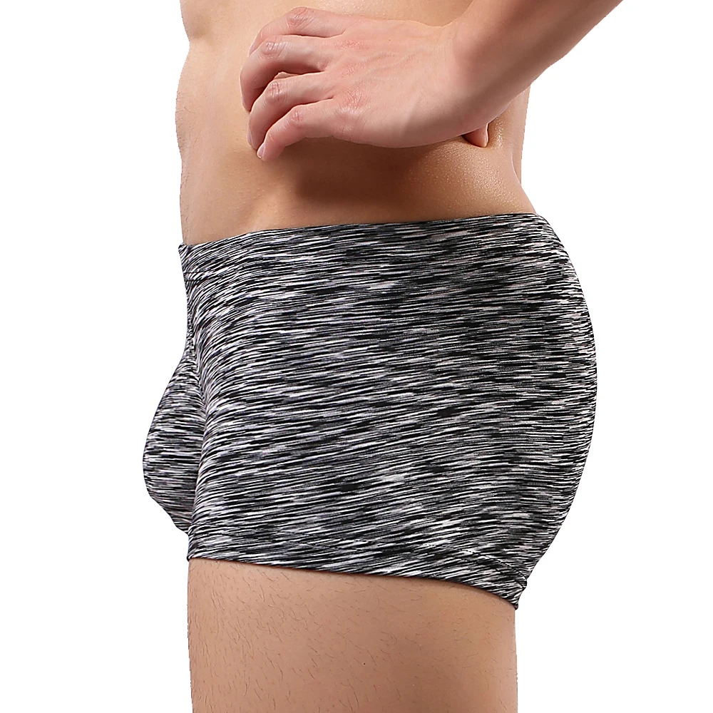 Men\'s Stretch Boxer Underwear Sexy Low Rise Men Pouch Boxer Shorts