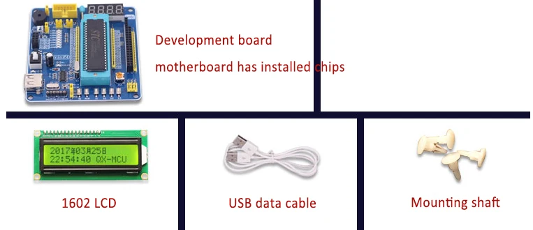 51/AVR MCU Minimum System Board 51 MCU Development Board 51 MCU Learning Board with  LCD