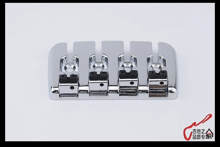 1 Set High Quality GuitarFamily  Bass Bridge For 4 Strings Electric Bass  Chrome  ( #0823 )   MADE IN KOREA