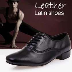Men Standard Dance Shoe Ballroom Shoe Professional Genuine Leather Latin Dance Shoes Practice Competition