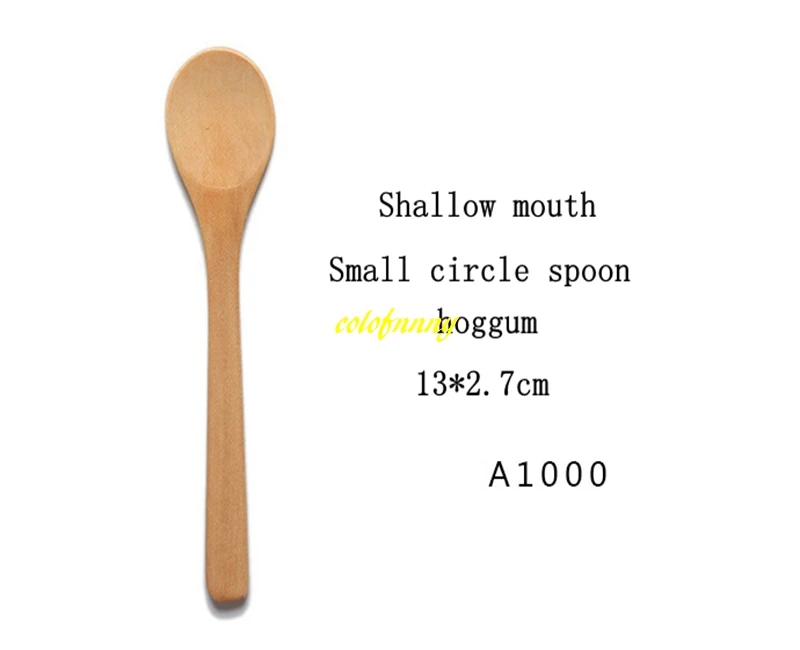 500pcs/lot Fast Shipping 13cmx2.7cm Wooden Spoons Honey Spoon Spoons wood Spoons 6 styles