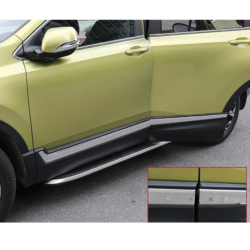 8pcs/set Stainless Steel Car Body Side Door Moulding Cover Trim For Honda CRV 2017 2018 Car Exterior Accessories Stylilng