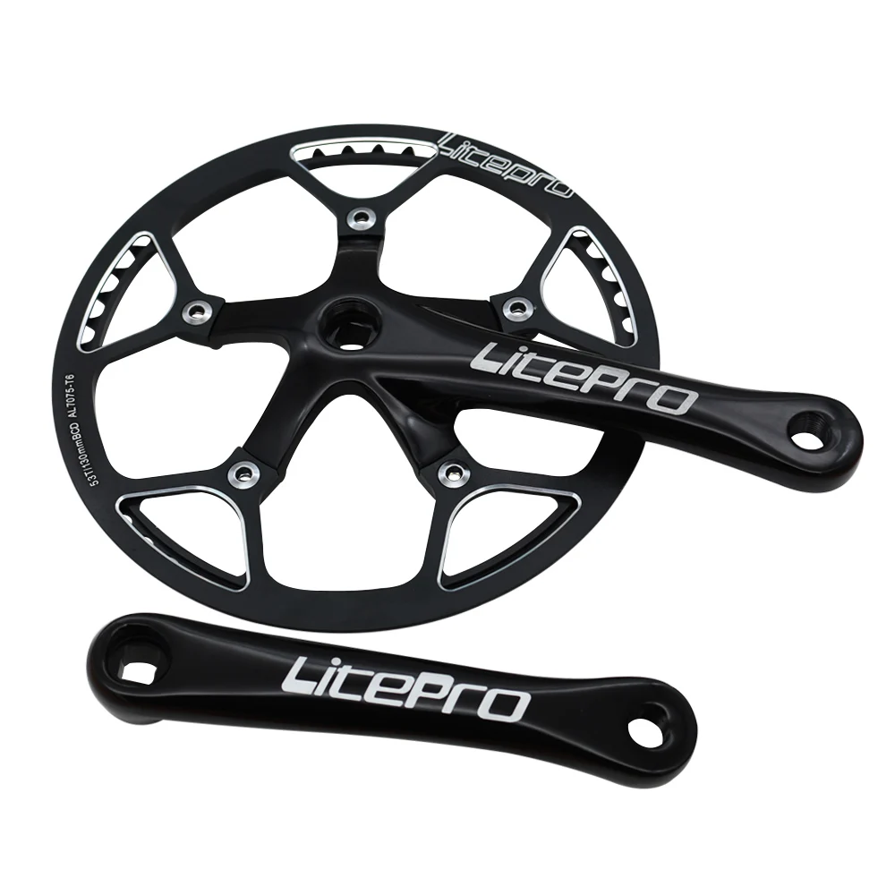 LITEPRO 130BCD 53T 56T 58T Chainwheel Star Folding Bike 170mm Crank Arm Crankset Road Track Bicycle Chain Set