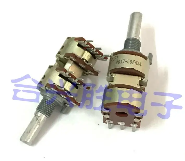 [VK]JAPAN ALPS 16 type potentiometer A50KX4 A50K generator level amplifier 12 feet 9 step points switch