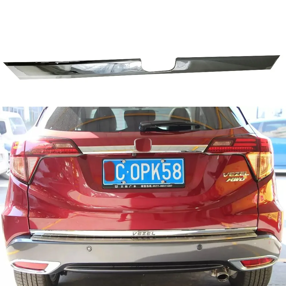 

For Honda Vezel 2014 2015 2016 2017 2018 High-quality 1PCS ABS Chrome plated Rear Trunk Lid Cover Trim Car-styling