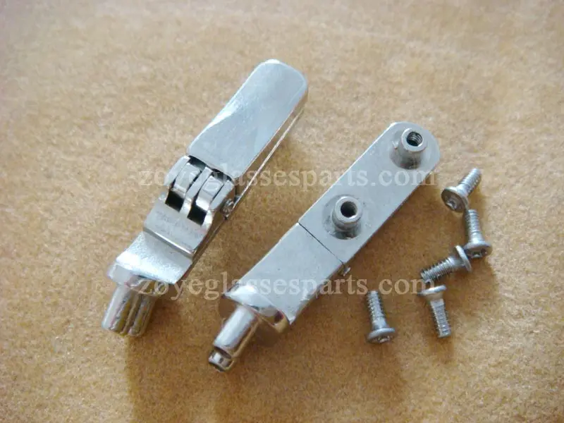 

patent double spring hinge for wood glasses, easily installed flex hinge for wood sunglasses comes with screws TSH-52-A