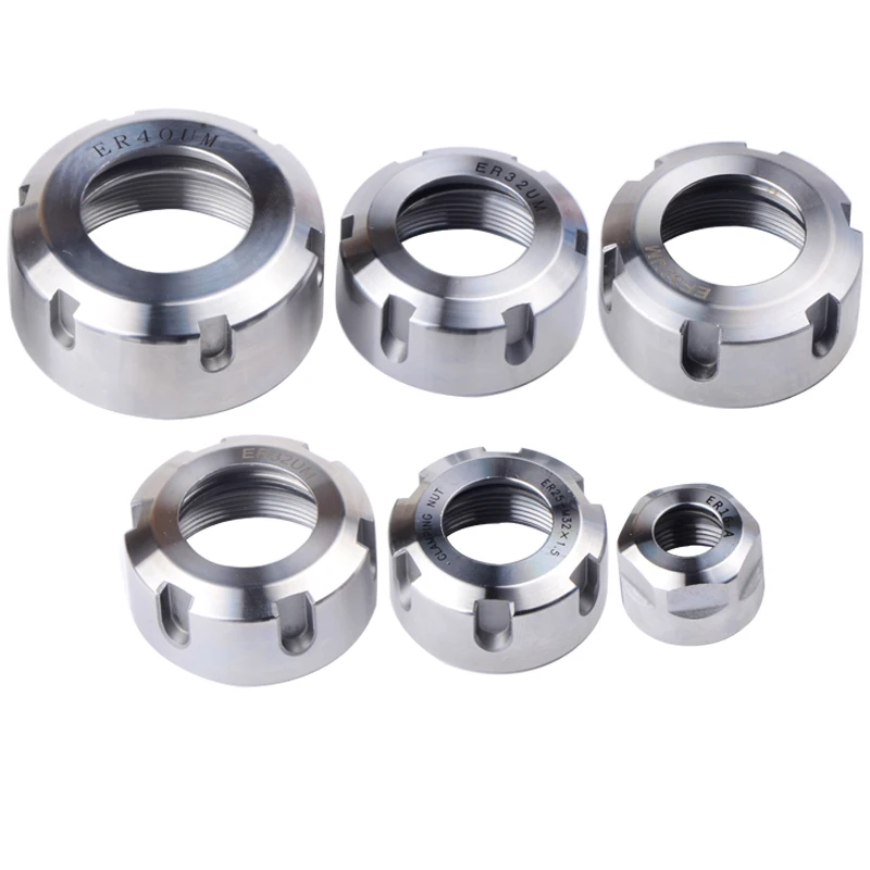 Peça Porca de Pinça er de Alta Precisão Er16 Er20 Er25 Er32 Er40 Porca de Fixação de Fresagem Cnc Máquina de Gravação Porca de Pinça 1