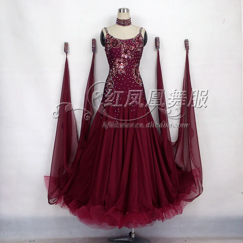 

High-end International Standard Ballroom Smooth Dance Competition Dress, /Ballroom Standard Tango Waltz Dance Dress