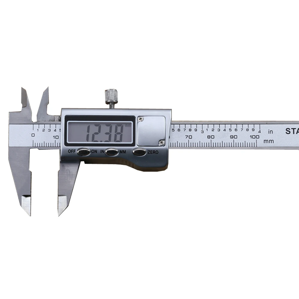 Metal 4-Cal 100mm stal nierdzewna LCD elektroniczny cyfrowy miernik suwmiarka pomiar mikrometryczny narzędzia cyfrowe suwmiarki