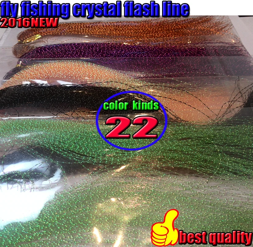2023NEW  lure line 22kinds color fly fishing crystal flash line  6bag/lot jig fishing line  length is 30CM