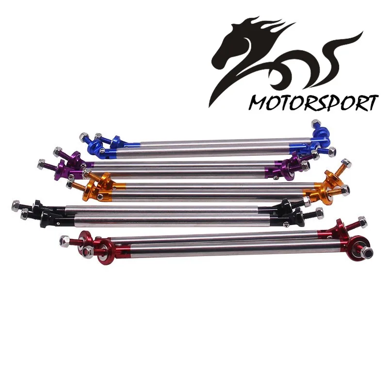 Universal Adjustable 150MM Racing Front Bumper Lip Splitter Rod Strut Tie Bar Support Kit front bumper