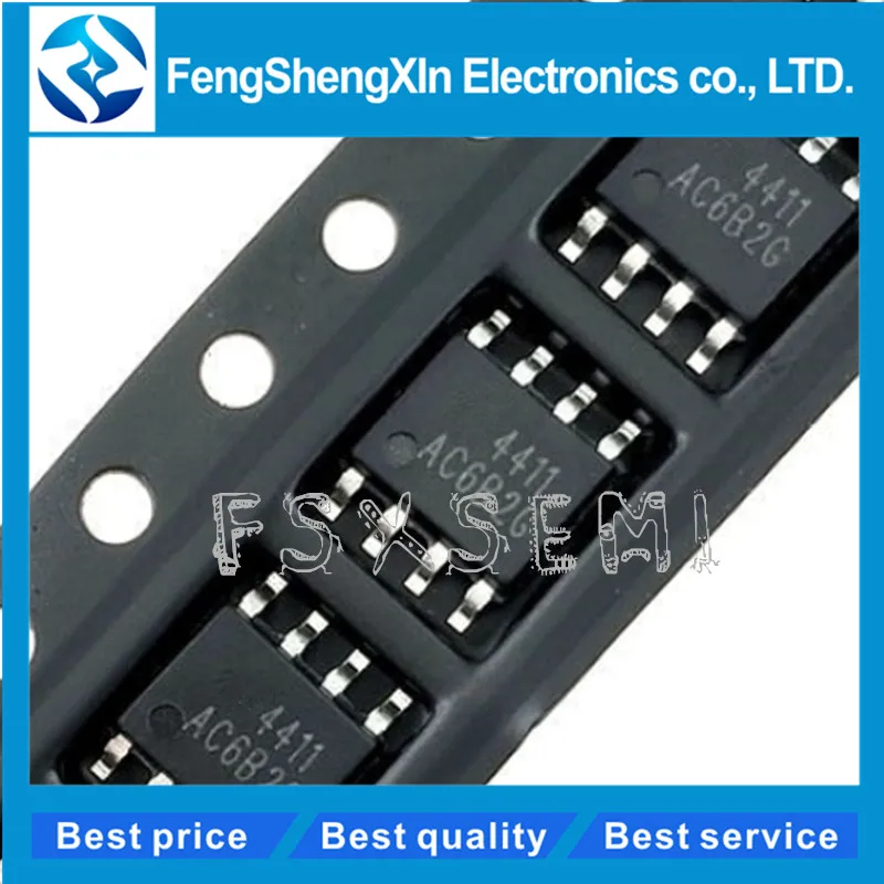 100pcs/lot AO4411 SOP-8 30V P-Channel MOSFET