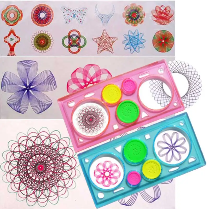 Rompecabezas multifunción, Spirograph, regla geométrica, herramientas de dibujo para estudiantes, juguetes de dibujo, herramienta de Arte de aprendizaje para niños