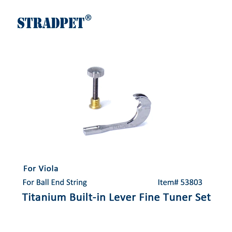 STRADPET Titanium Built-in Lever Fine Tuner Set for Viola (one tuner with its screws), Viola Accesseries