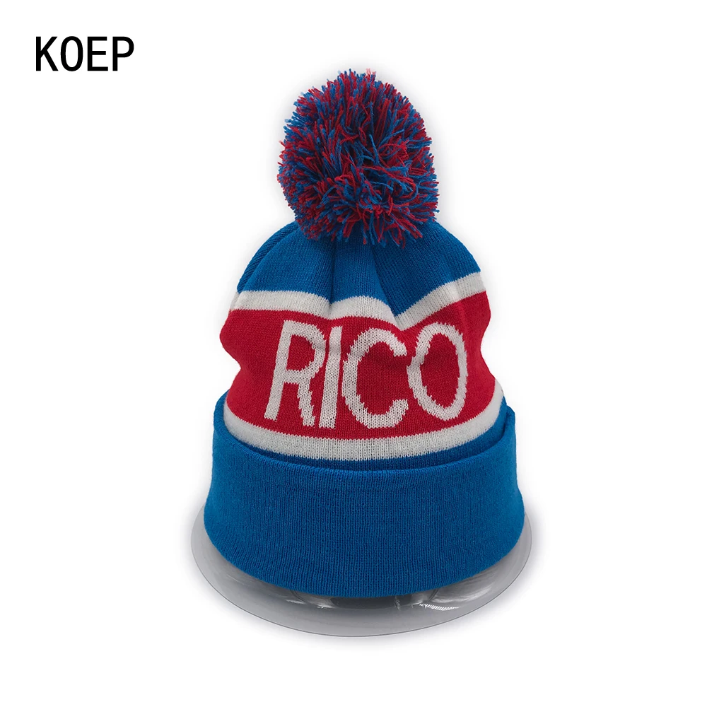 KOEP New RICO PUERTO Beanies Knit Cap Couple Winter Caps Skullies Bonnet Winter Hats For Men Women Beanie Ski Sports Warm Caps