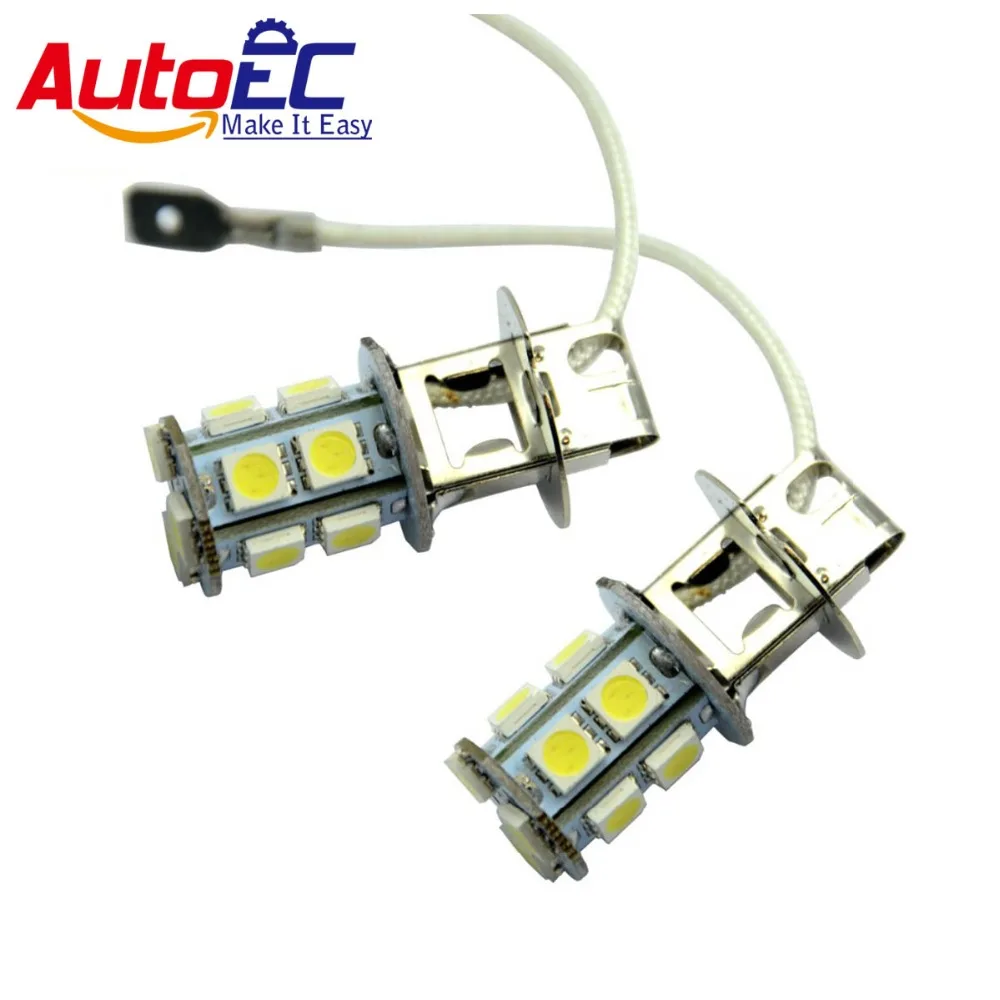 AutoEC 300 X H3 13 SMD 5050 Pure White Fog Parking Signal 13 LED Car Light Bulb Lamp V100 car light source parking #LJ04