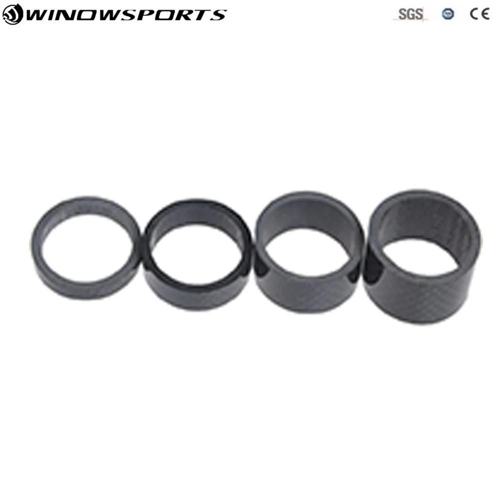 Winowsports 3K Glossy Matte Carbon Bike Stem Spacer 20mm 30mm 40mm 50mm 60mm 70mm 80mm 90mm 100mm 200MM fork tube 28.6mm