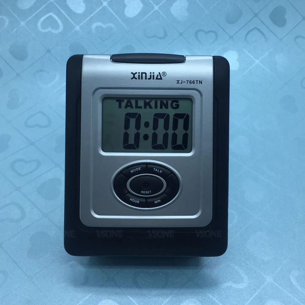 Russian Talking LCD Digital Alarm Clock for Blind or Low Vision pyccknn with Big Time Display and Lound Talking Voice