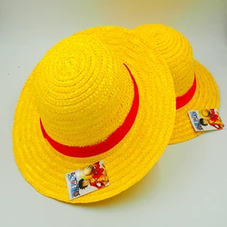 Japoński Anime Cosplay kapelusze słomkowe One Piece Luffy kapelusz czapka z daszkiem śliczne jednolity kolor Unisex czapki oddychające Boater kapelusz plażowy