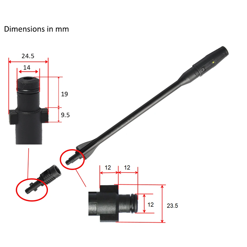 Pressure Washer Wand Tip Car Washer Jet Lance Wand Spear Nozzle for Nilfisk/ STIHL/ HUSQVARNA/ Gerni High Pressure Washers