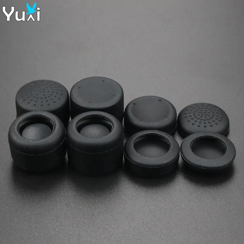 

YuXi 8-in-1 Heightened Soft Silicone Anti-Slip Analog Grip Stick Cap Cover Case Skin For PS 5 4 PS4 PS5 Accessory