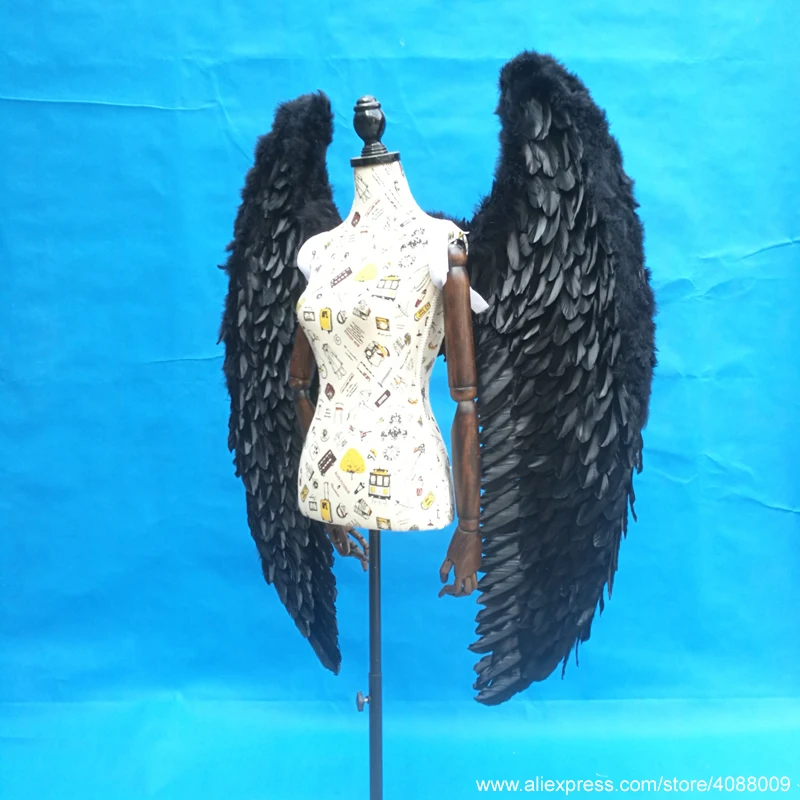 Lovers' Wedding photos Advertising creative props Black white angel wings Children's Day wedding easter deco products 120cm