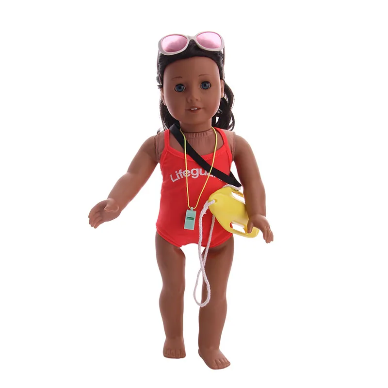 Luckdoll Nuoto e Surf Attrezzature Fit 18 Pollici American & 43 CM Del Bambino Vestiti per le Bambole Accessori, giocattoli della ragazza,