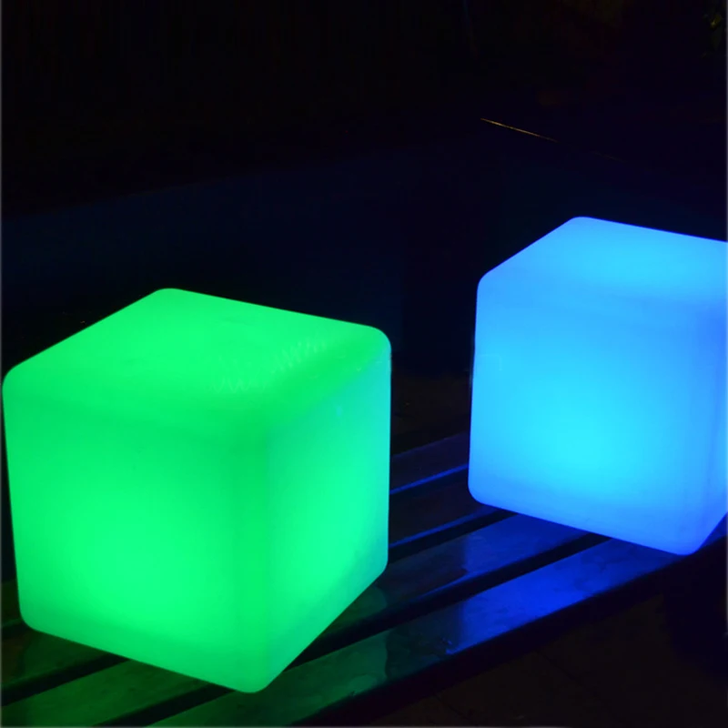 20*20*20CM LED Luminous Cube Home Decorative LED Table Light Remote Control 16 Colors Changing LED Flashing Cube Drop Shipping