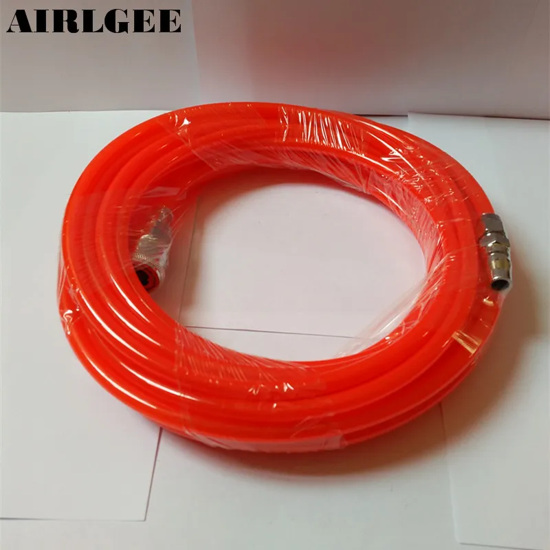 8mm x 5mm Polyurethane PU Air Compressor Hose Tube Orange Red 10M 32.8Ft Free shipping