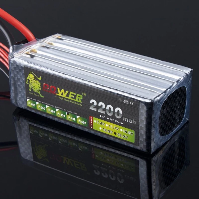 

1pcs RC LION Power Li-po battery 22.2V 2200MAH 40C for rc helicopter