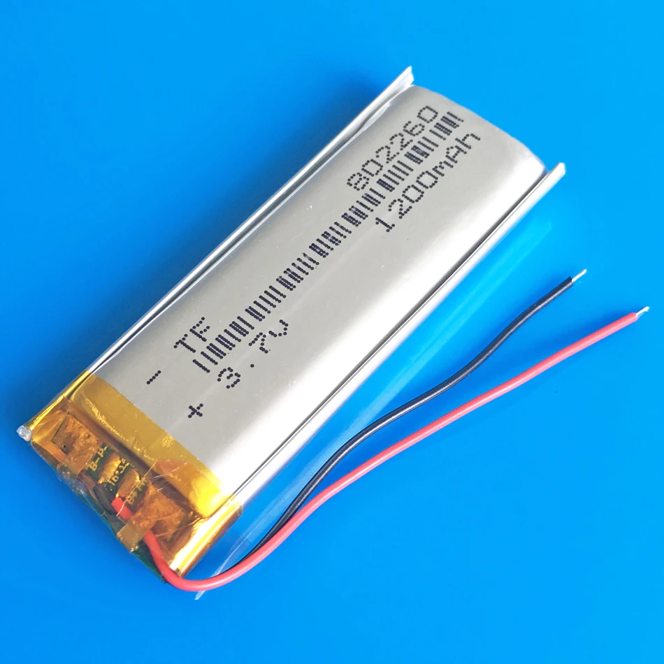 5 sztuk 3.7V 1200mAh Lipo polimerowy akumulator litowy 802260 dla MP3 nawigacja GPS DVD rejestrator zestaw słuchawkowy E-book Camera