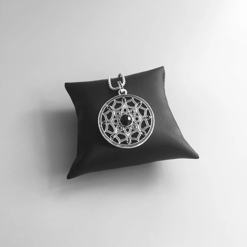 Pendants Black CZ Lotus Wings Heart 925 Sterling Silver Fine Jewelry Accessories Fit Necklace Trendy Costume Gift For Women