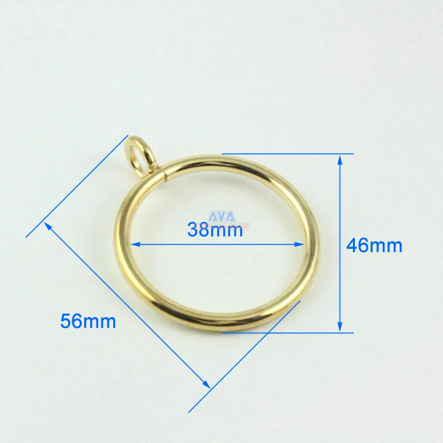 10 Pieces 38mm Gold Curtain Rings Curtain Sliding Hook Rings