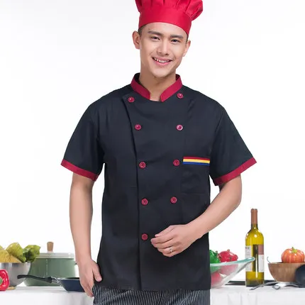 Uniformes de chef à manches courtes, vêtements respirants, vêtements d'été, services de travail, service de cuisine, nouvel arrivage, 2017