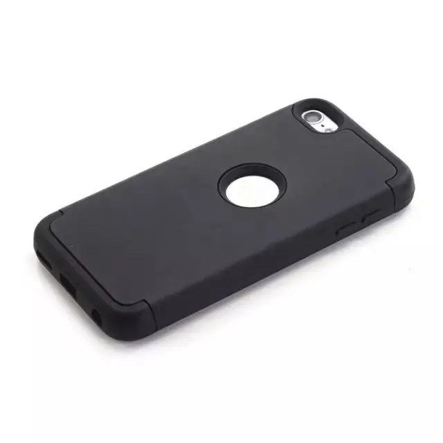 black shockproof anti-shock hybrid hard cover case for ipod touch 6/touch 5/touch 7
